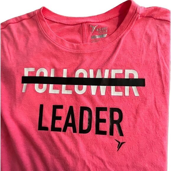 🌴 Old Navy Active ‘Follower/Leader’ Graphic Tee L/10-12 Girls - Picture 3 of 7